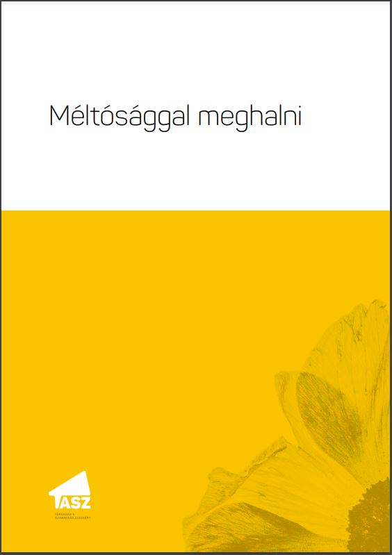 Méltósággal meghalni könyv borító